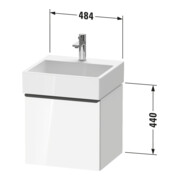 Duravit Meuble sous lavabo D-Neo 48,4x44,2cm, blanc brillant, 1 tiroir, suspendu-5