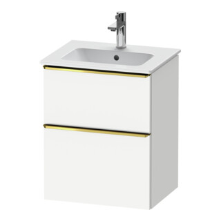 Duravit Meuble sous-lavabo D-Neo 51x40,2 cm, 1 porte, 1 tiroir, blanc brillant/mat
