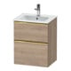 Duravit Meuble sous-lavabo D-Neo 51x40,2 cm, 1 porte, 1 tiroir, blanc brillant/œuf de mer-1