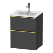 Duravit Meuble sous lavabo D-Neo 51x40,2 cm, 1 porte, 1 tiroir, blanc, gris mat