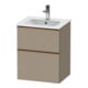 Duravit Meuble sous lavabo D-Neo 51x40,2 cm, 1 porte, 1 tiroir, bois, blanc lin-1