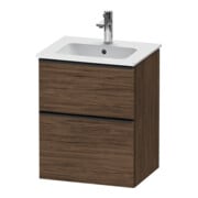 Duravit Meuble sous-lavabo D-Neo 51x40,2 cm, 1 porte, 1 tiroir, bois, noir/noisette foncé