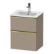 Duravit Meuble sous lavabo D-Neo 51x40,2 cm, 1 porte, 1 tiroir, wd, gris poli/lin-1