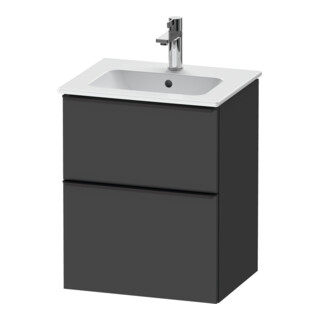 Duravit Meuble sous lavabo D-Neo 51x40,2 cm, 1 porte, 1 tiroir, wd, noir/Grap ma