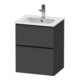 Duravit Meuble sous lavabo D-Neo 51x40,2 cm, 1 porte, 1 tiroir, wd, noir/Grap ma-1