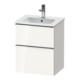 Duravit Meuble sous-lavabo D-Neo 51x40,2 cm, 1 tiroir, 1 porte, wd, chr/blc laqué brillant-1