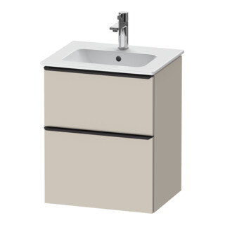 Duravit Meuble sous lavabo D-Neo 51x40,2cm, 1 porte, 1 tiroir, bois, noir/taupe mat