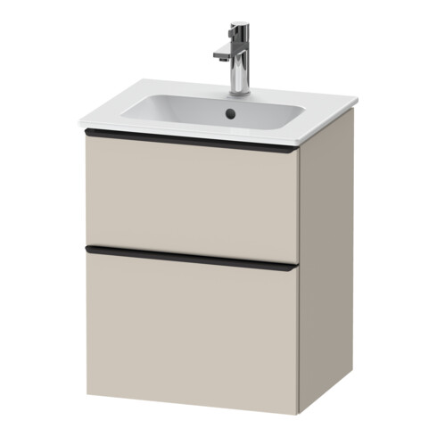 Duravit Meuble sous lavabo D-Neo 51x40,2cm, 1 porte, 1 tiroir, bois, noir/taupe mat