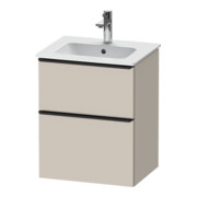 Duravit Meuble sous lavabo D-Neo 51x40,2cm, 1 porte, 1 tiroir, bois, noir/taupe mat