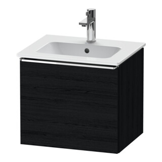 Duravit Meuble sous lavabo D-Neo 51x40,2x44 cm, 1 tiroir, suspendu, chrome/chêne noir