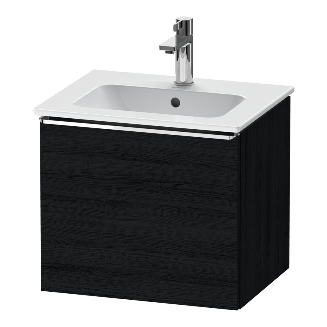 Duravit Meuble sous lavabo D-Neo 51x40,2x44 cm, 1 tiroir, suspendu, chrome/chêne noir