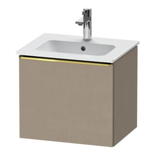 Duravit Meuble sous lavabo D-Neo 51x40,2x44 cm, 1 tiroir, suspendu, or poli/lin