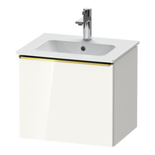 Duravit Meuble sous lavabo D-Neo 51x40,2x44 cm, 1 tiroir, wd, doré poli/blanc hgl