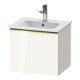 Duravit Meuble sous lavabo D-Neo 51x40,2x44 cm, 1 tiroir, wd, doré poli/blanc hgl-1