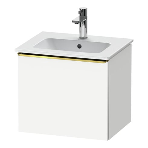 Duravit Meuble sous lavabo D-Neo 51x40,2x44 cm, 1 tiroir, wd, laqué or/blanc mat