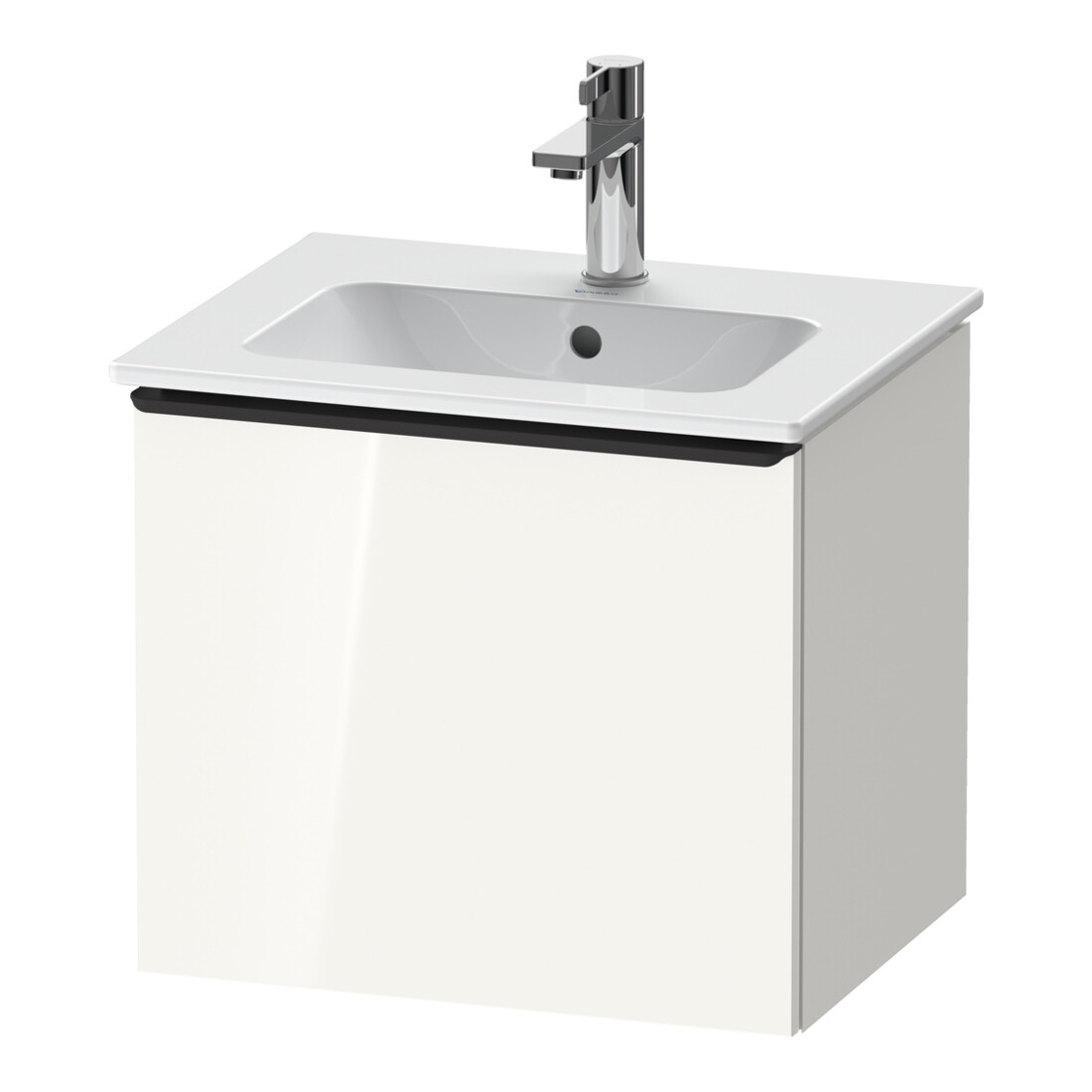 Duravit Meuble sous-lavabo D-Neo 51x40,2x44 cm, 1 tiroir, wd, noir/blanc hgl