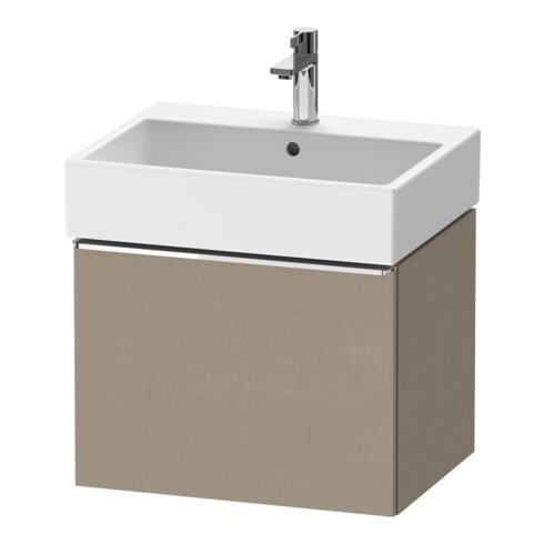Duravit Meuble sous lavabo D-Neo 58,4x44,2 cm, chr/lin, 1 tiroir, suspendu