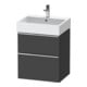 Duravit Meuble sous lavabo D-Neo 58,4x44,2 cm, chrome/gris m, 1 porte, 1 tiroir-1