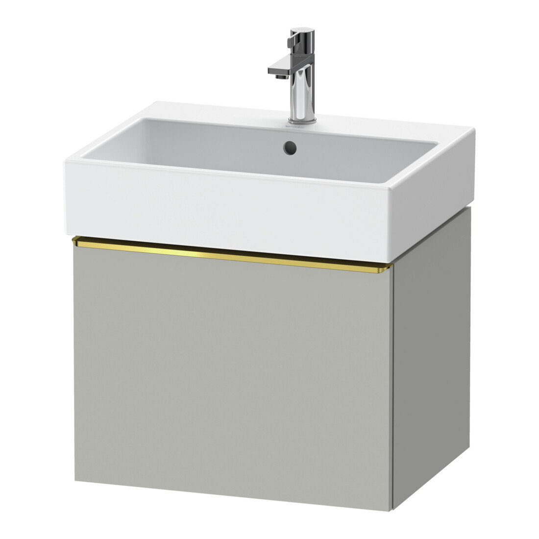 Duravit Meuble sous-lavabo D-Neo 58,4x44,2 cm, gris poli/mat, 1 tiroir, suspendu