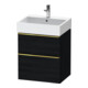 Duravit Meuble sous-lavabo D-Neo 58,4x44,2 cm, gris poli/œuf s, 1 porte, 1 tiroir-1