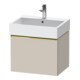 Duravit Meuble sous-lavabo D-Neo 58,4x44,2 cm, gris poli/Taupe m, 1 tiroir, suspendu-1