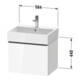 Duravit Meuble sous lavabo D-Neo 58,4x44,2 cm, marron/gris, 1 tiroir, suspendu