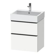 Duravit Meuble sous-lavabo D-Neo 58,4x44,2 cm, noir/blanc, 1 tiroir, 1 coulissant