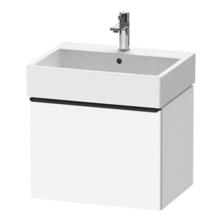 Duravit Meuble sous-lavabo D-Neo 58,4x44,2 cm, noir/blanc mat, 1 tiroir, suspendu