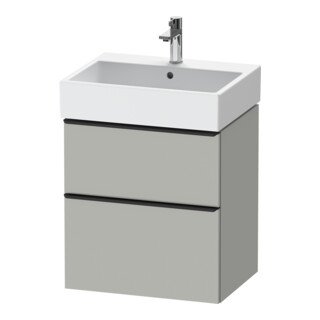 Duravit Meuble sous-lavabo D-Neo 58,4x44,2 cm, noir/gris, 1 tiroir, 1 coulissant