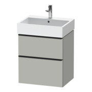 Duravit Meuble sous-lavabo D-Neo 58,4x44,2 cm, noir/gris, 1 tiroir, 1 coulissant