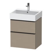 Duravit Meuble sous-lavabo D-Neo 58,4x44,2 cm, noir/lin, 1 porte, 1 tiroir
