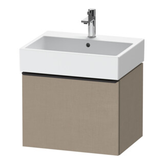 Duravit Meuble sous lavabo D-Neo 58,4x44,2 cm, noir/lin, 1 tiroir, suspendu