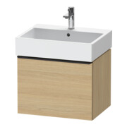 Duravit Meuble sous-lavabo D-Neo 58,4x44,2 cm, noir/œuf naturel, 1 tiroir, suspendu