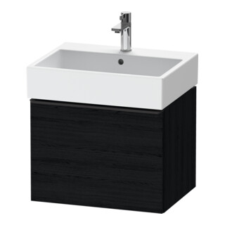 Duravit Meuble sous-lavabo D-Neo 58,4x44,2 cm, noir/œuf noir, 1 tiroir, suspendu