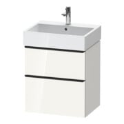 Duravit Meuble sous lavabo D-Neo 58,4x44,2cm, noir/blanc, 1 tiroir, 1 coulissant
