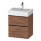 Duravit Meuble sous lavabo D-Neo 58,4x44,2cm, noir/noisette N, 1 porte, 1 tiroir-1