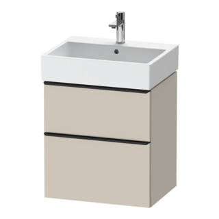 Duravit Meuble sous lavabo D-Neo 58,4x44,2cm, noir/taupe, 1 porte, 1 tiroir
