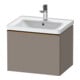 Duravit Meuble sous lavabo D-Neo 58,4x45,2x44 cm, 1 tiroir, blanc, basalt mat-1