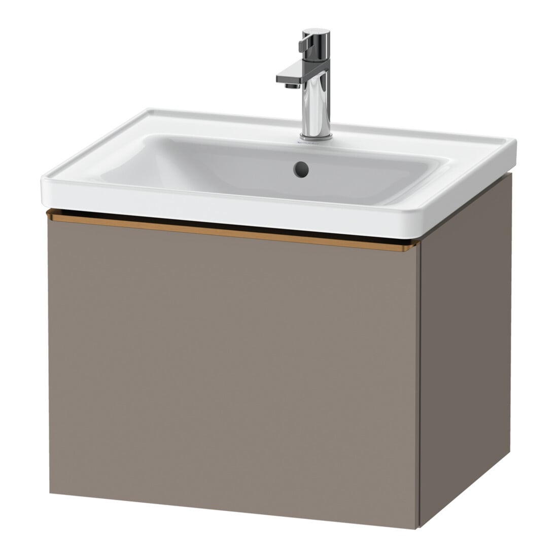Duravit Meuble sous lavabo D-Neo 58,4x45,2x44 cm, 1 tiroir, blanc, basalt mat