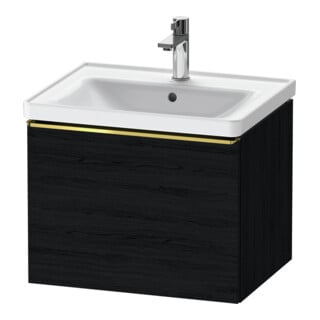 Duravit Meuble sous lavabo D-Neo 58,4x45,2x44 cm, 1 tiroir, chêne noir pol.
