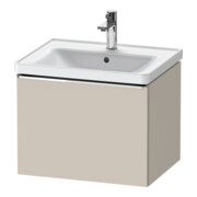 Duravit Meuble sous lavabo D-Neo 58,4x45,2x44 cm, 1 tiroir, suspendu, chr/taupe
