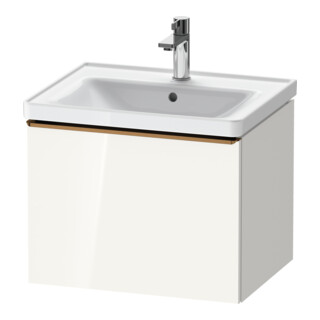Duravit Meuble sous-lavabo D-Neo 58,4x45,2x44 cm, 1 tiroir, wd, bronze brillant/blanc hgl