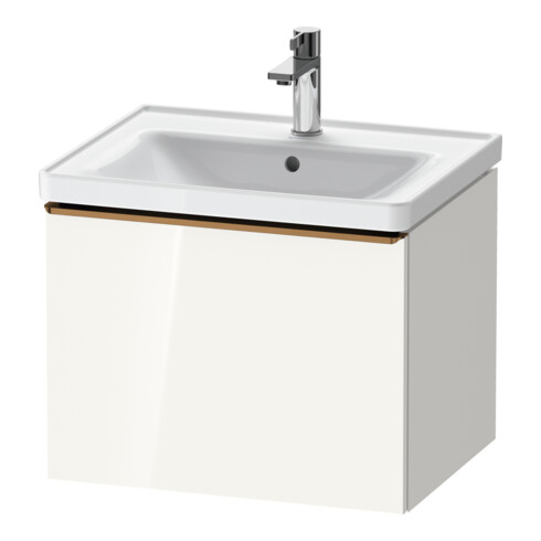 Duravit Meuble sous-lavabo D-Neo 58,4x45,2x44 cm, 1 tiroir, wd, bronze brillant/blanc hgl
