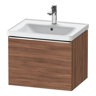 Duravit Meuble sous lavabo D-Neo 58,4x45,2x44 cm, 1 tiroir, wd, chr/Noyer Nat