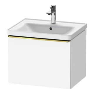Duravit Meuble sous-lavabo D-Neo 58,4x45,2x44 cm, 1 tiroir, wd, doré poli/blanc mat