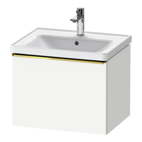 Duravit Meuble sous-lavabo D-Neo 58,4x45,2x44 cm, 1 tiroir, wd, doré poli/blanc mat