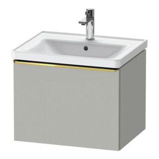 Duravit Meuble sous-lavabo D-Neo 58,4x45,2x44 cm, 1 tiroir, wd, doré poli/gris mat