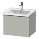 Duravit Meuble sous-lavabo D-Neo 58,4x45,2x44 cm, 1 tiroir, wd, doré poli/gris mat-1