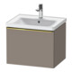 Duravit Meuble sous-lavabo D-Neo 58,4x45,2x44 cm, 1 tiroir, wd, g pol/Basalt ma-1