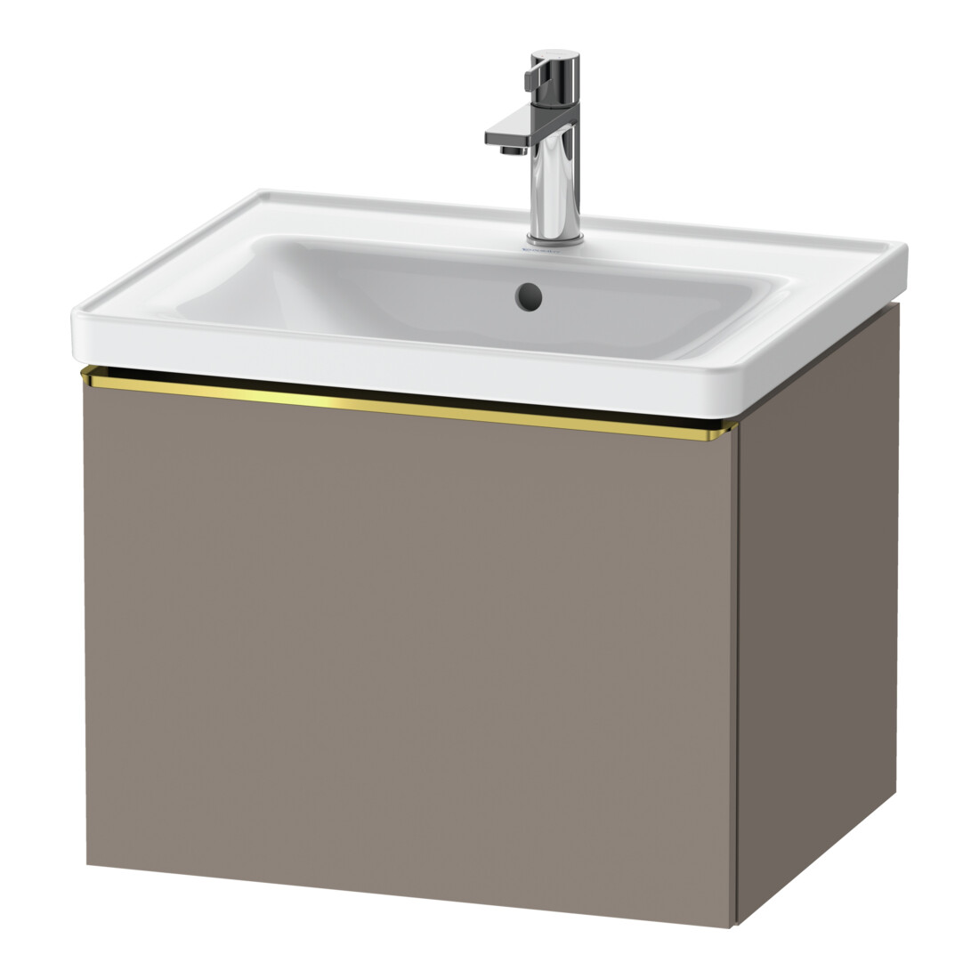 Duravit Meuble sous-lavabo D-Neo 58,4x45,2x44 cm, 1 tiroir, wd, g pol/Basalt ma
